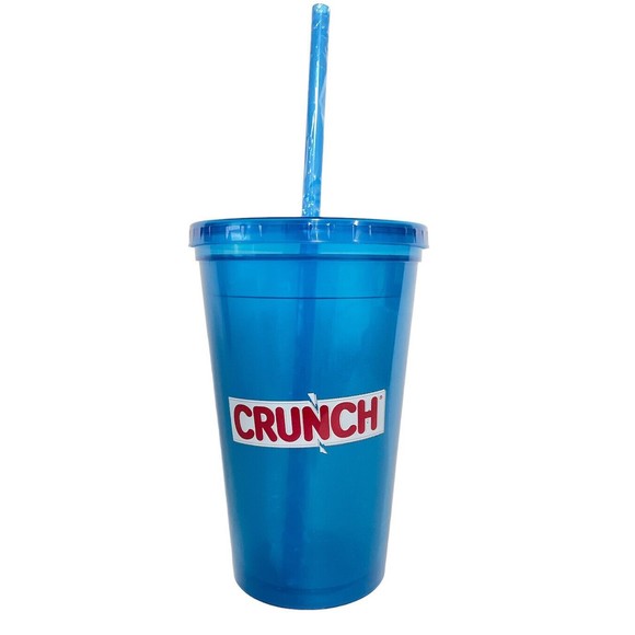 Nestle Crunch, Tumbler/Cup with Lid & Straw, Blue, BPA Free, Made In USA - Picture 1 of 5